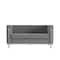 Flash Furniture Gray LeatherSoft Loveseat with Double Bar Frame ZB-REGAL-810-2-LS-GY-GG - alternate 5